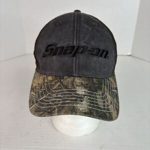 Snap On Trucker Hat, Snapback, Realtree Camouflage Bill, Snapback Cap